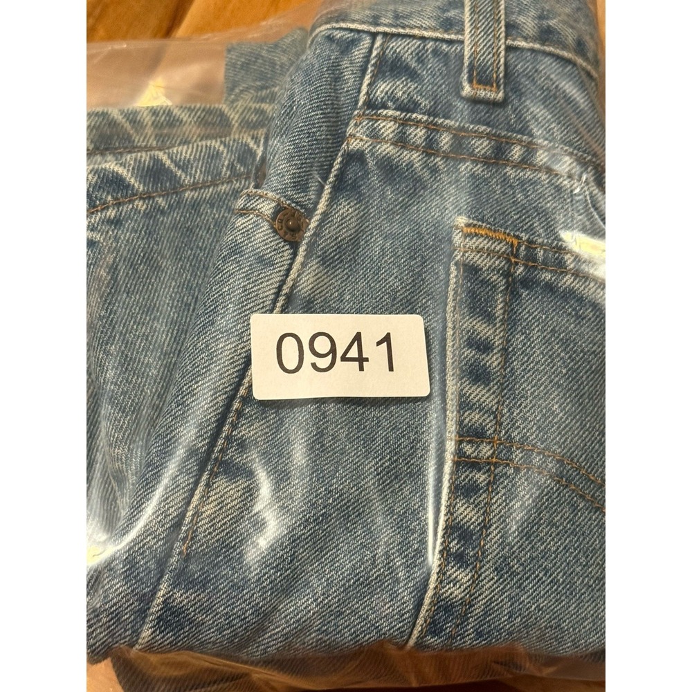 Vintage Y2K Levis 555 Womens 14 MIS Guys Fit Jean Shorts Red Tab Error USA 2001 - Picture 7 of 7